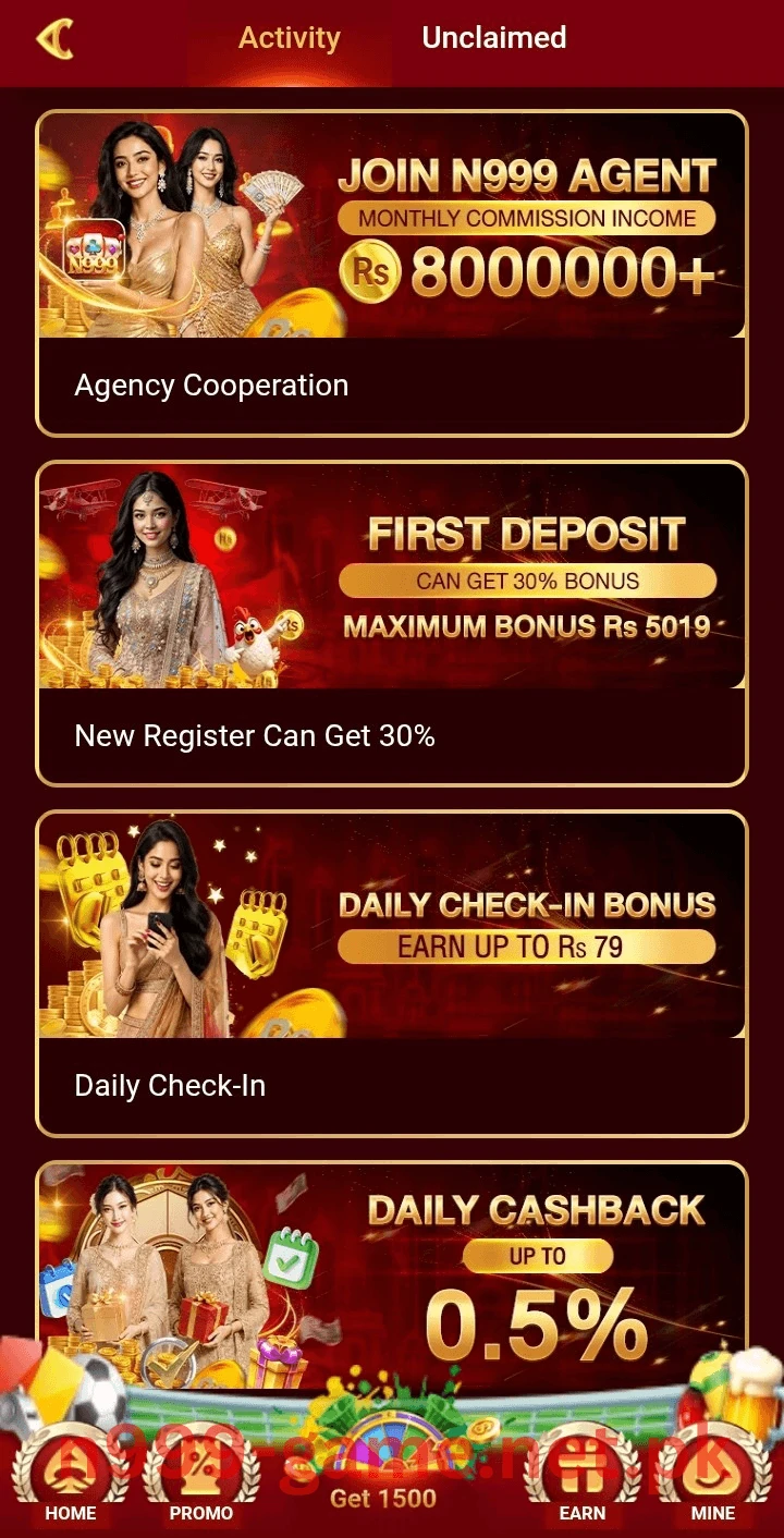 N999 Game promotions and bonuses
